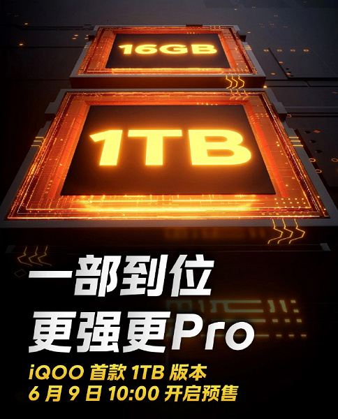 Представлена топовая версия самого мощного в мире смартфона. iQOO Neo8 Pro с 16 ГБ ОЗУ и 1 ТБ флеш-памяти оценили всего лишь в 520 долларов